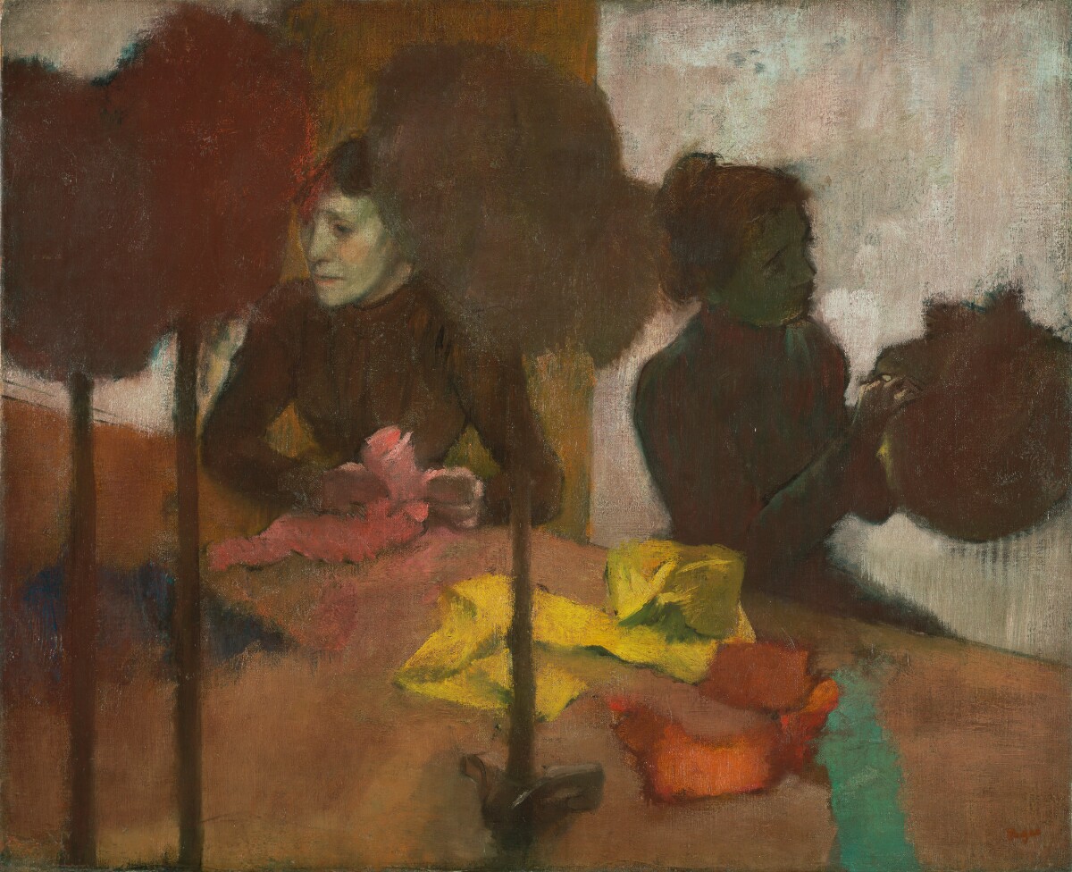 Edgar Degas 的 The Milliners 女帽工人畫作